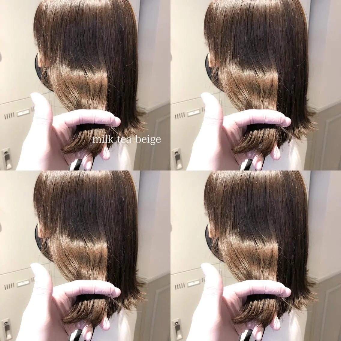 ミディアム カラー カット ヘアカラー トリートメント ハイトーン×レイヤー カットTAKUMIのヘアスタイル