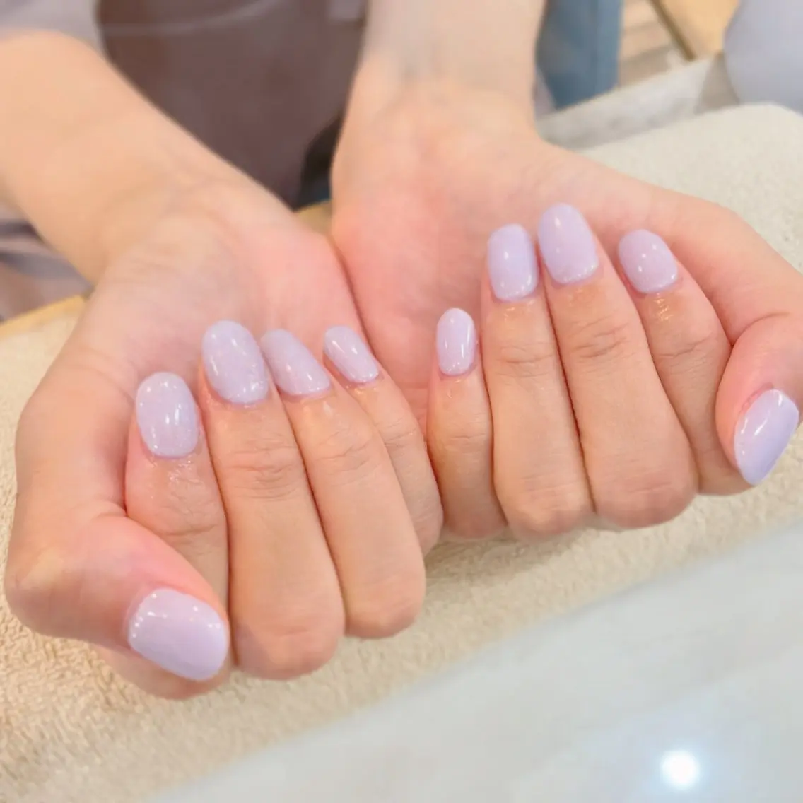 ネイル ラメ(グリッター) パステルネイル パープル Kusano / エルミタージュなんばのネイルデザイン