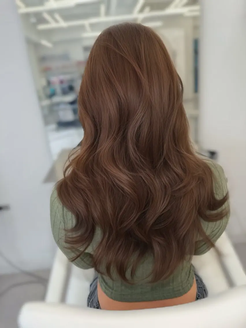 ロング カラー ヘアカラー トリートメント 顔まわりの神様✨ 透明感カラー藤嶋秀幸のヘアスタイル