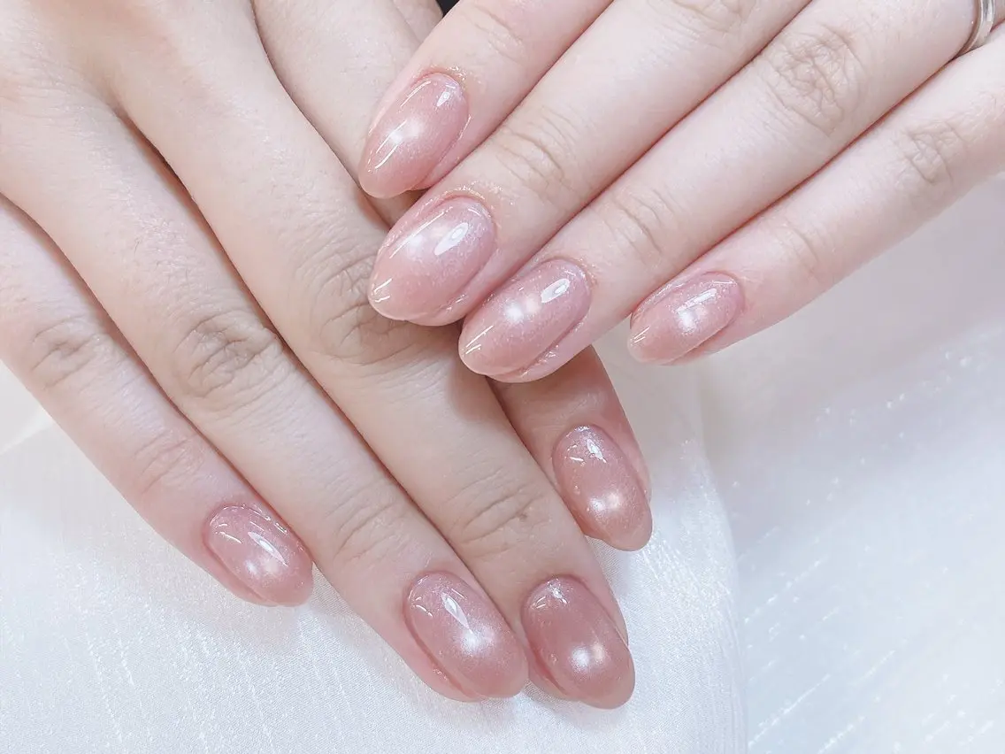 ネイル チークネイル 成人式 フレンチネイル グラデーション 氷ネイル・うるうるネイル ハンドネイル DUO   MI nail salonのネイルデザイン