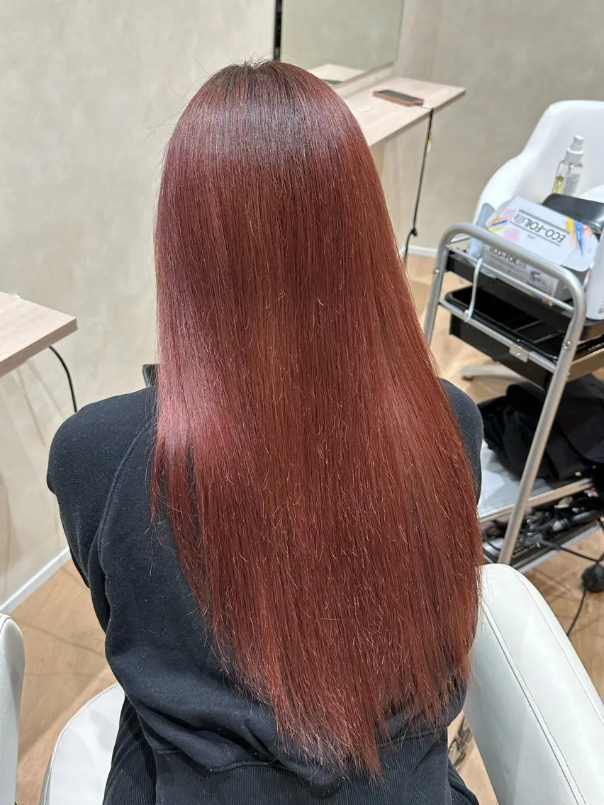 ミディアム ヘアカラー トリートメント 巻ける髪質改善🫧ハ イライト/永田汰伊智のヘアスタイル
