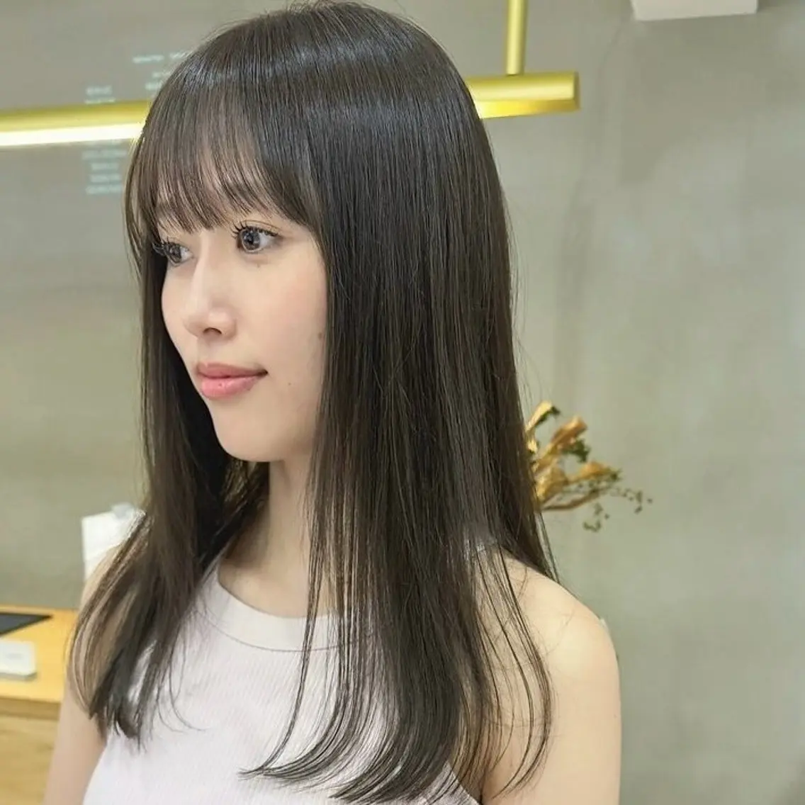 【新規予約No.3】カット＋髪質改善カラー+トリートメント 栄/韓国/ワンカラーの写真