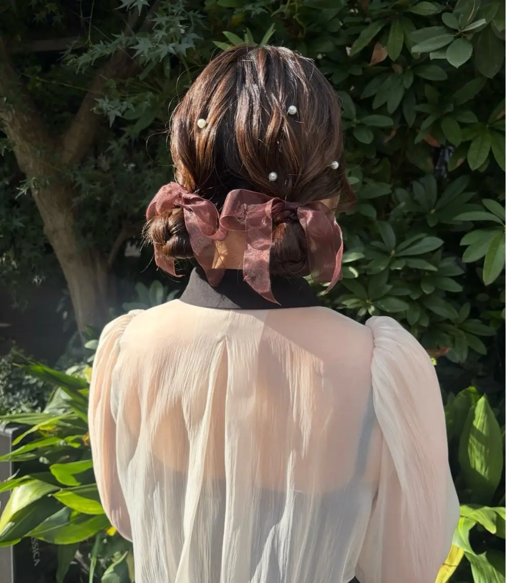 ミディアム ヘアセット 【パーマ🌀/暖色カ ラー🍷】ななこ🌴のヘアスタイル