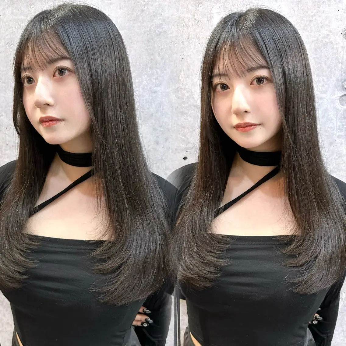 ロング ロングレイヤー くびれヘア 顔まわりレイヤー 韓国風ヘア レイヤーカット カット トリートメント 韓国/ワンホンヘア 髪質改善/MaCoのヘアスタイル
