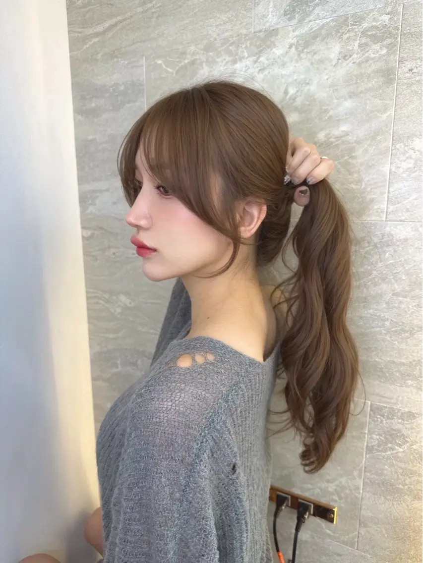 ロング カット ヘアカラー ボブ×透明感カラー 🪽/池袋/優愛🎀のヘアスタイル