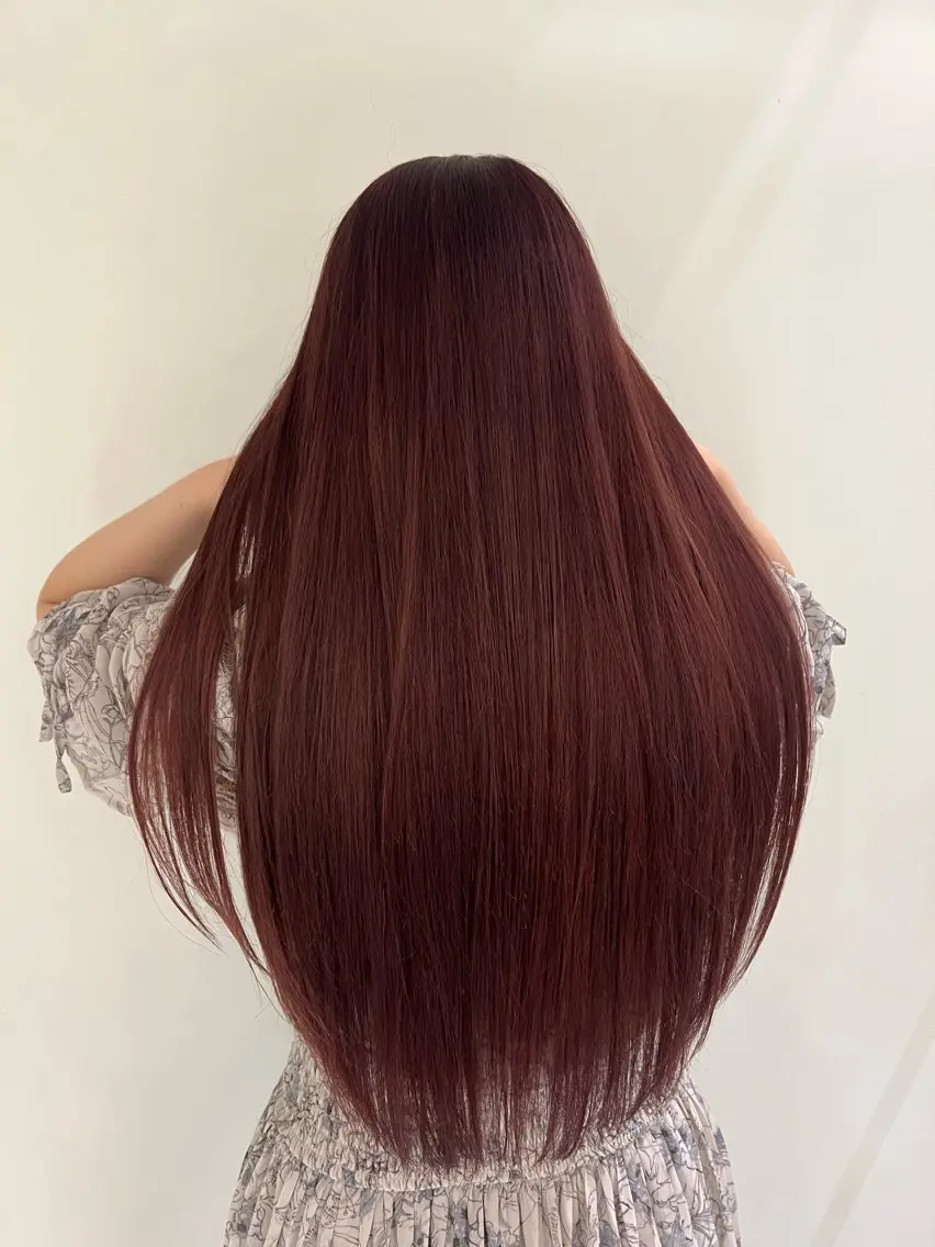 ロング カラー ブリーチ ピンクカラー ヘアカラー 小顔ボブ jilblanカホのヘアスタイル