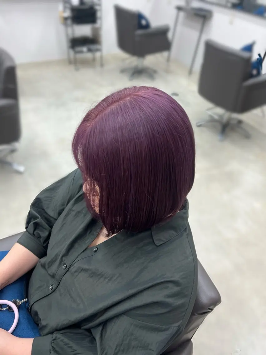 カラー ハイライトカラー ラベンダーカラー 平野 実優のヘアスタイル