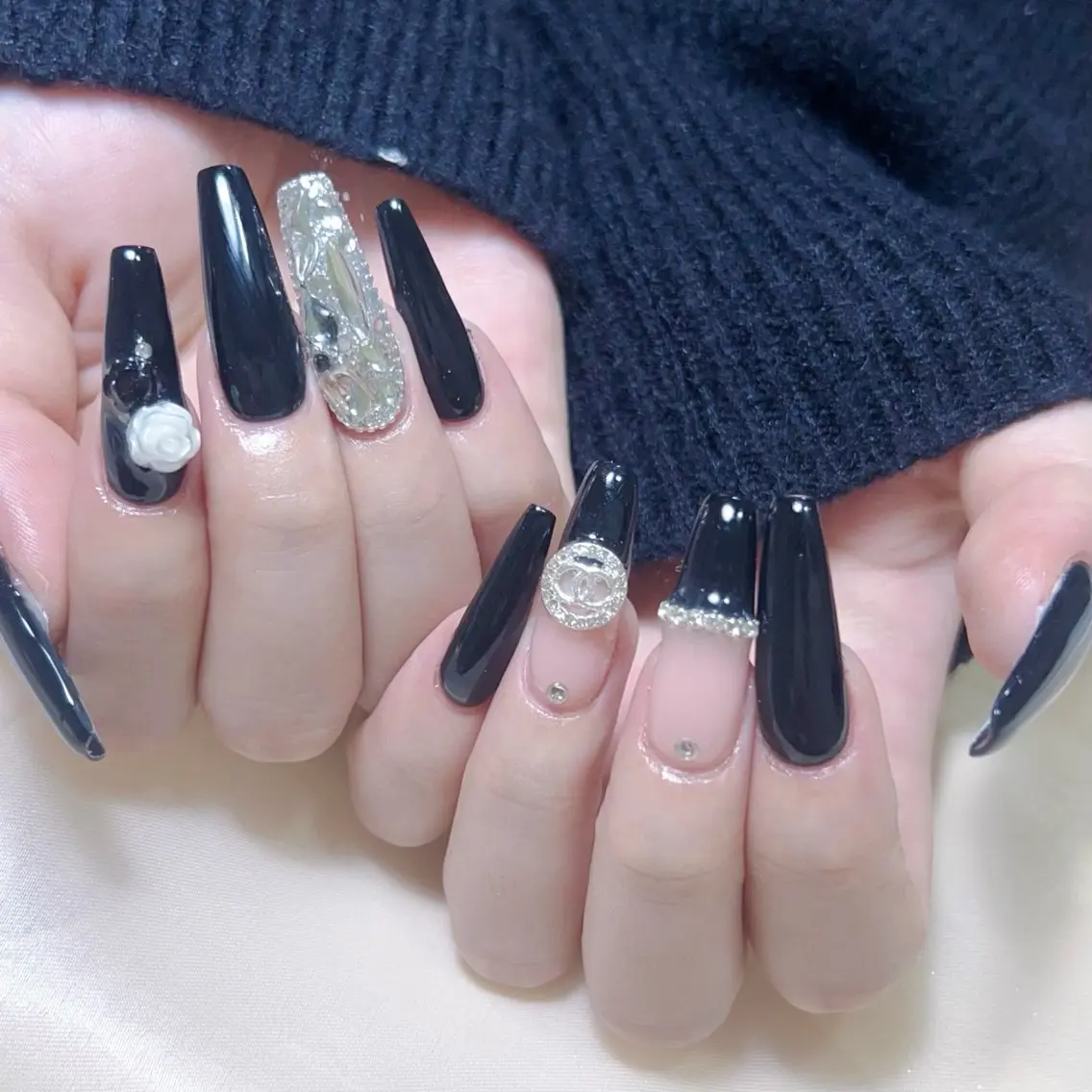 メンズ ネイル メンズ韓国風 アートネイル オーロラネイル ガーリー キラキラネイル ハンドネイル Nail salon 木にいるのネイルデザイン