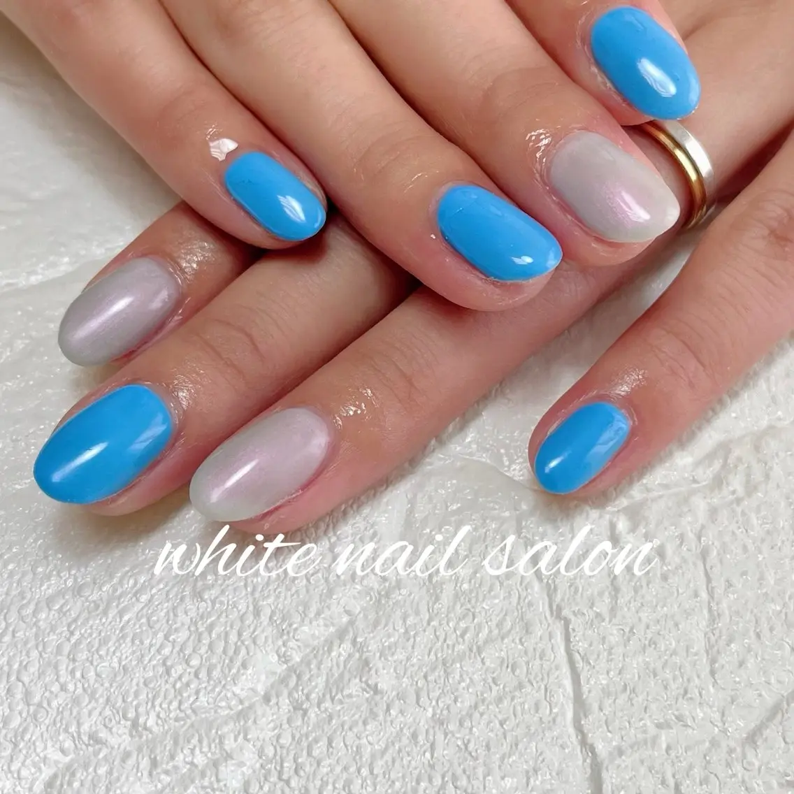 ネイル ラメ(グリッター) シンプルネイル white nail salonのネイルデザイン