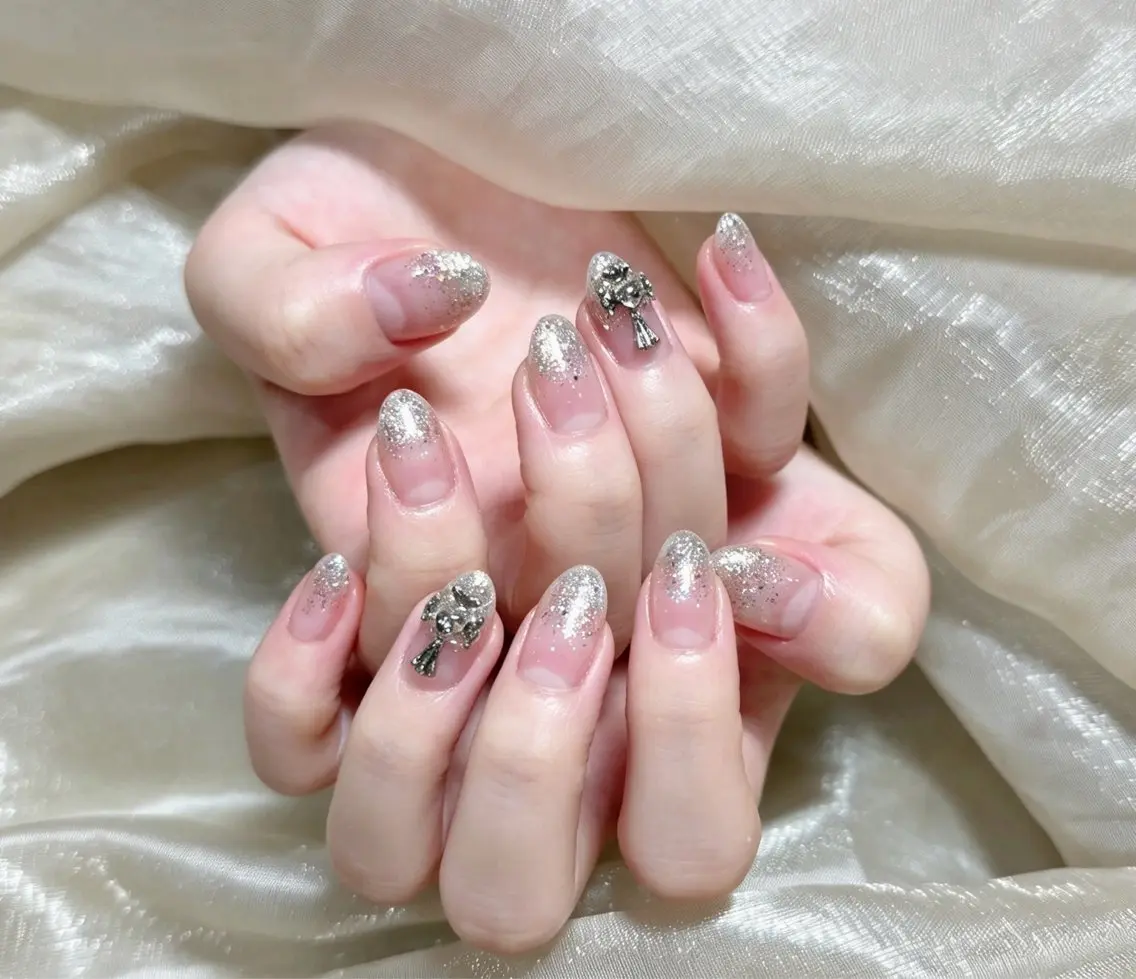 ネイル チークネイル 長さ出し フレンチネイル ジェルネイル 韓国ネイル ハンドネイル Lucky Nail Salon❶のネイルデザイン