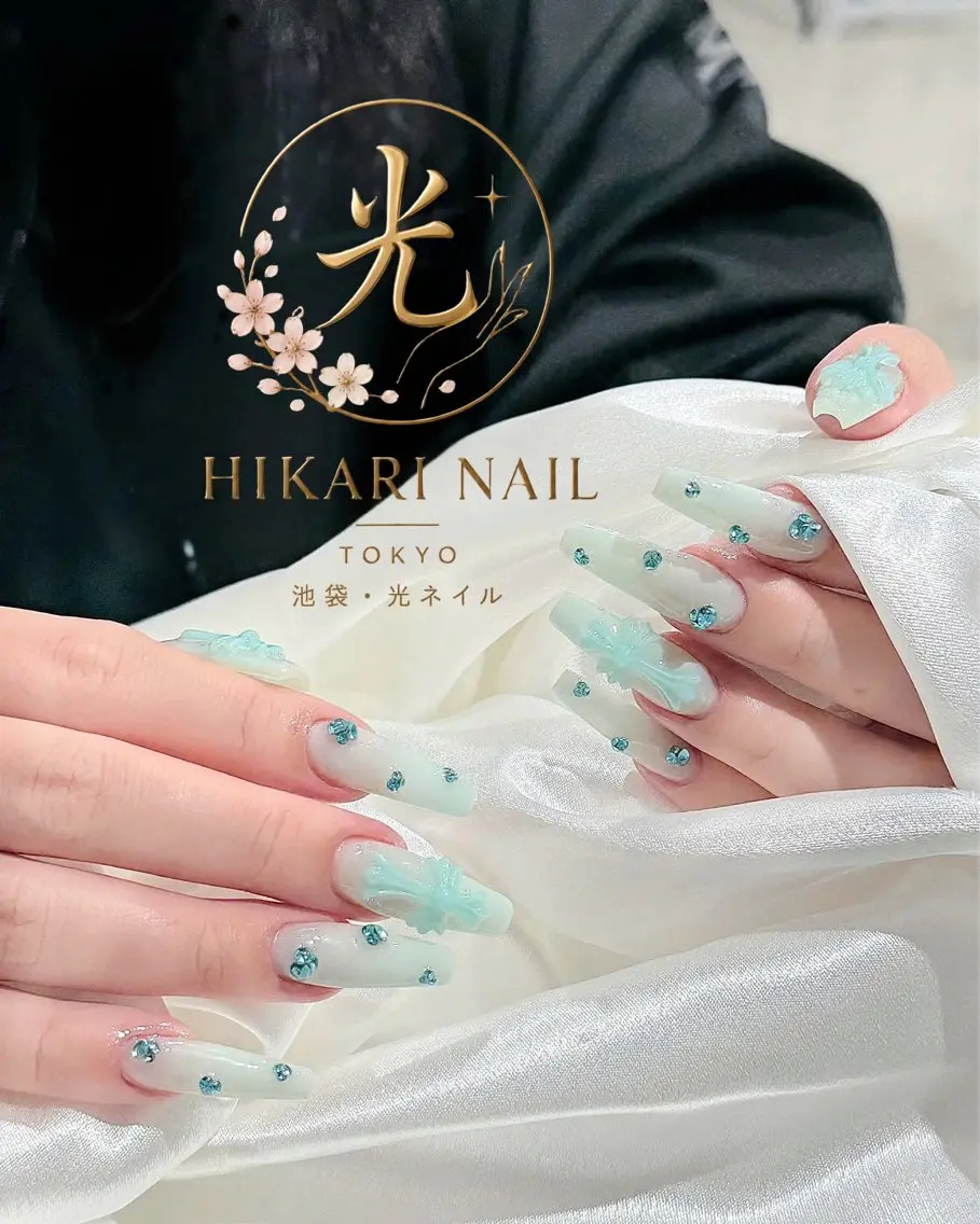 ネイル チークネイル 長さ出し フレンチネイル ガーリー ハロウィン ハンドネイル HikariNail Ikebukuroのネイルデザイン