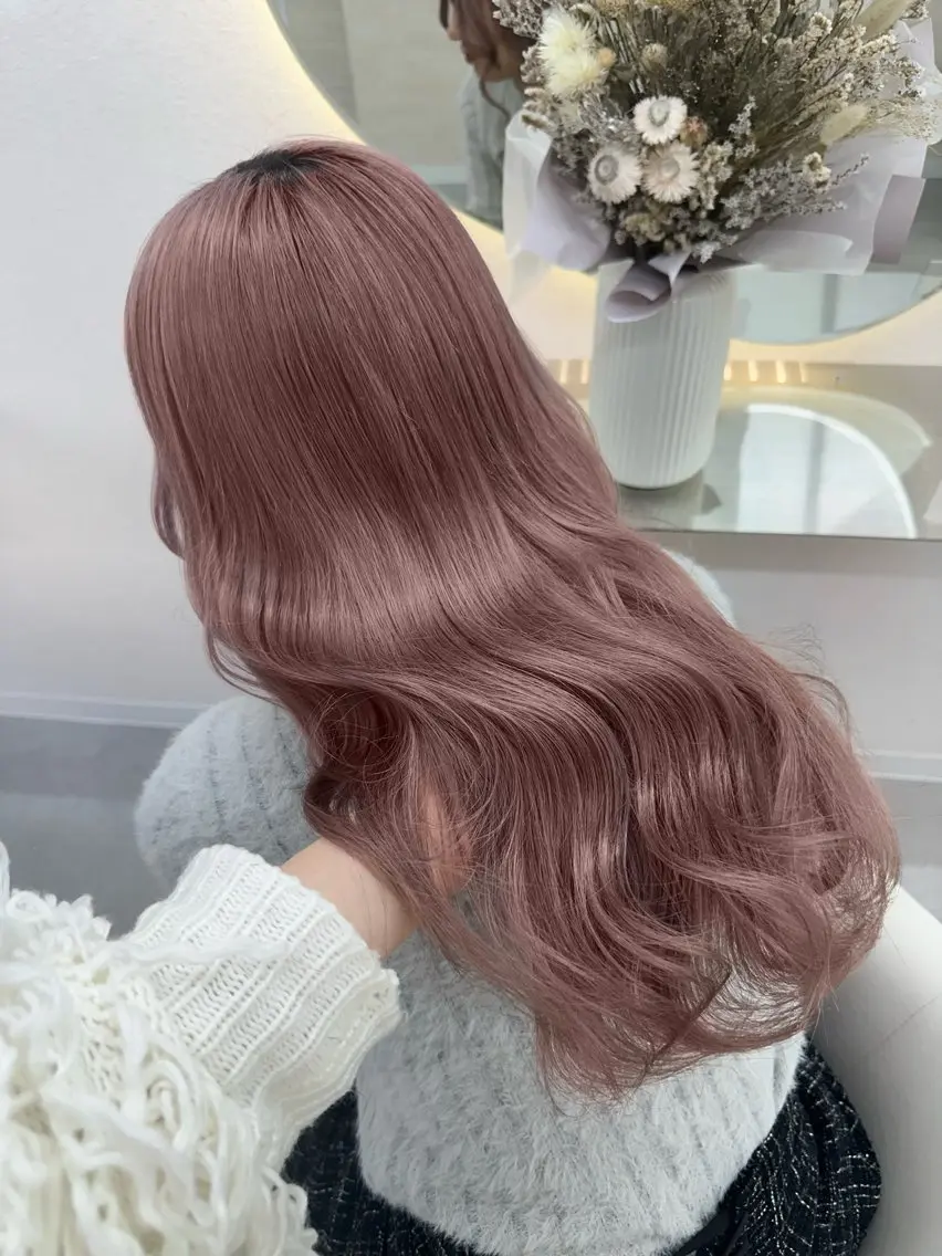 ロング カラー ヘアカラー トリートメント Rio🎀ブリーチ なし透明感♡顔周り♡のヘアスタイル