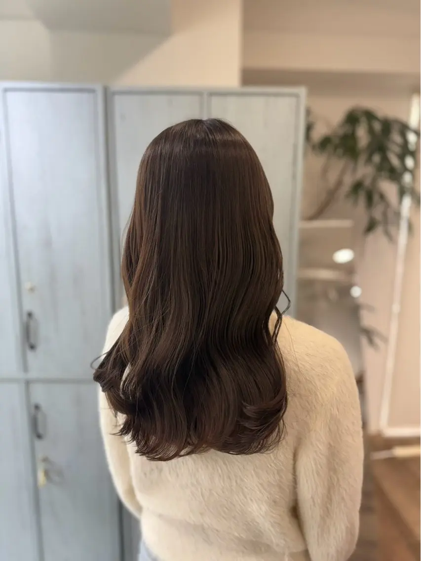 セミロング カット ヘアカラー トリートメント yuzua/縮毛矯正 /レイヤー/艶カラーのヘアスタイル