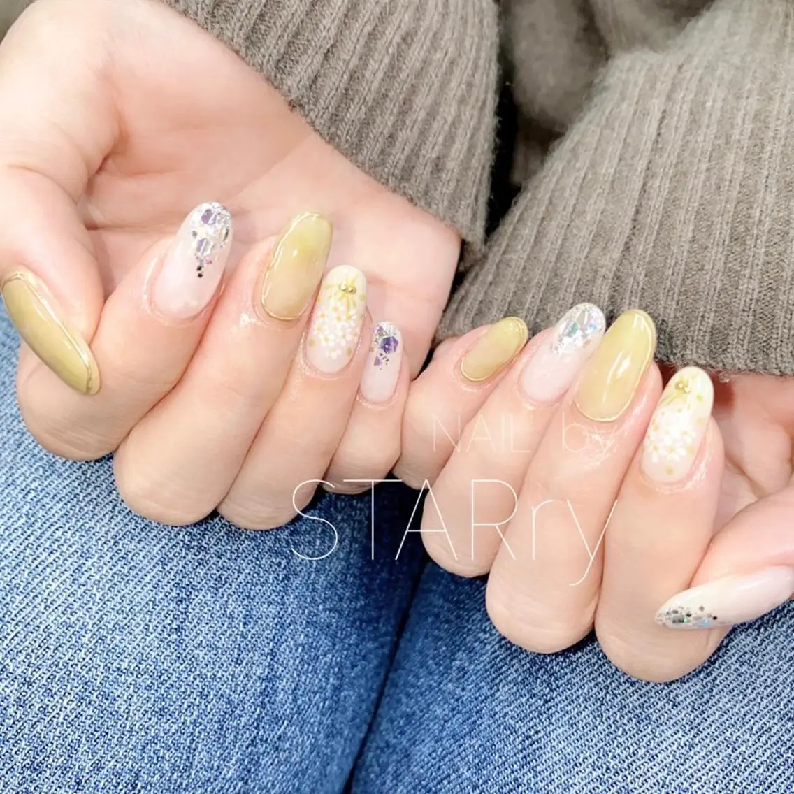 ネイル アートネイル ジェルネイル ニュアンスネイル パラジェル シンプルネイル NAIL by STARry 川口のネイルデザイン