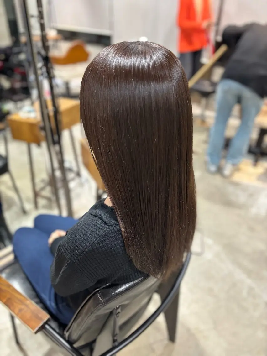 セミロング ヘアカラー トリートメント 🌺柔らか透明感 カラー🌊MAMIのヘアスタイル
