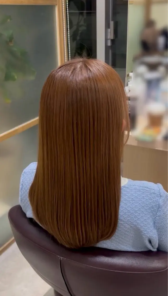 ロング カラー ベージュカラー ピンクカラー ヘアカラー トリートメント ヘッドスパ 透明感/ベージュ/ yuna.のヘアスタイル