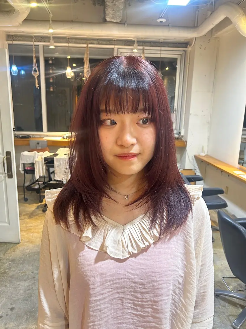 セミロング カラー ナチュラル大人っぽい スタイル MAORIのヘアスタイル