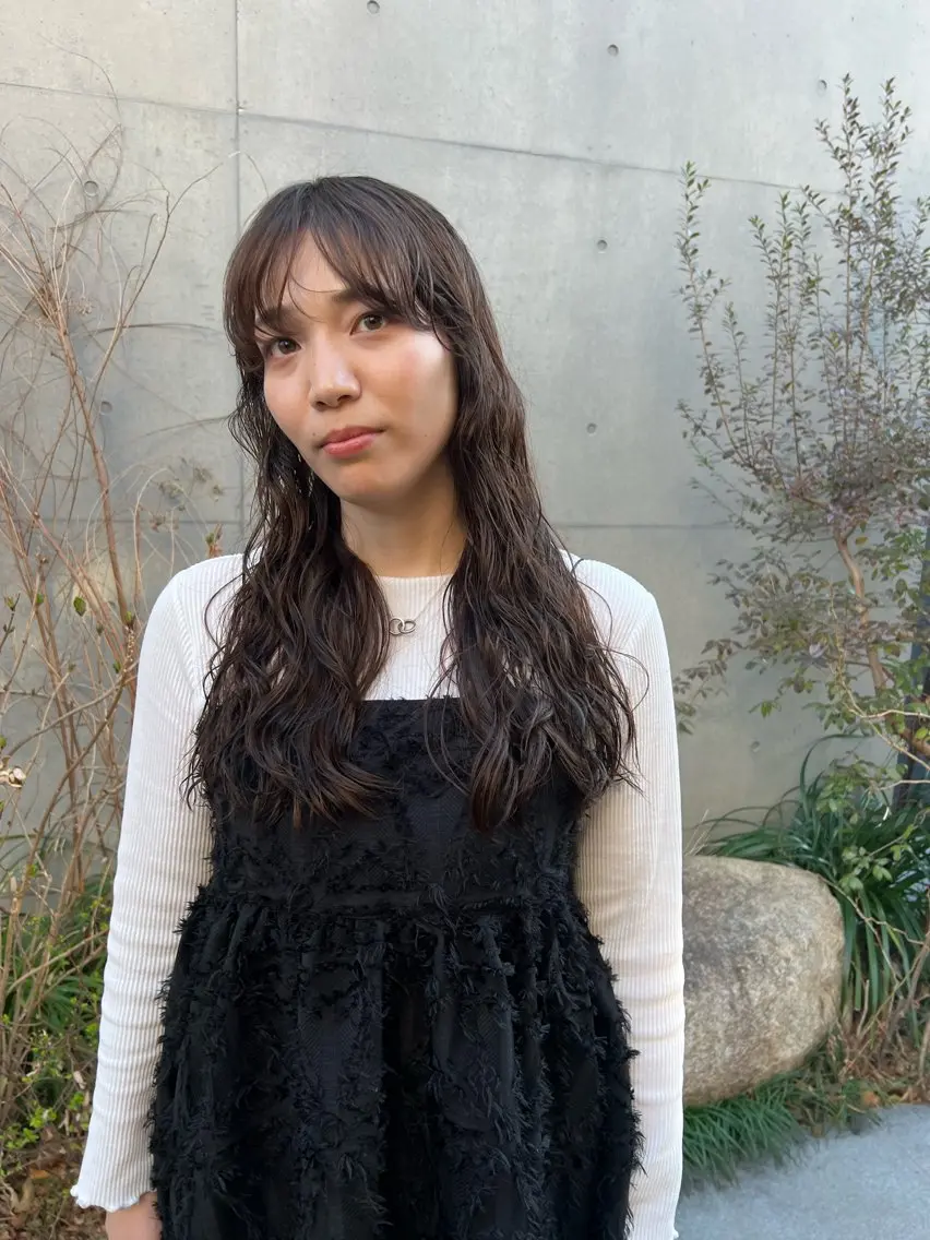 セミロング パーマ くせ毛 カット パーマ sakoda shunkiのヘアスタイル