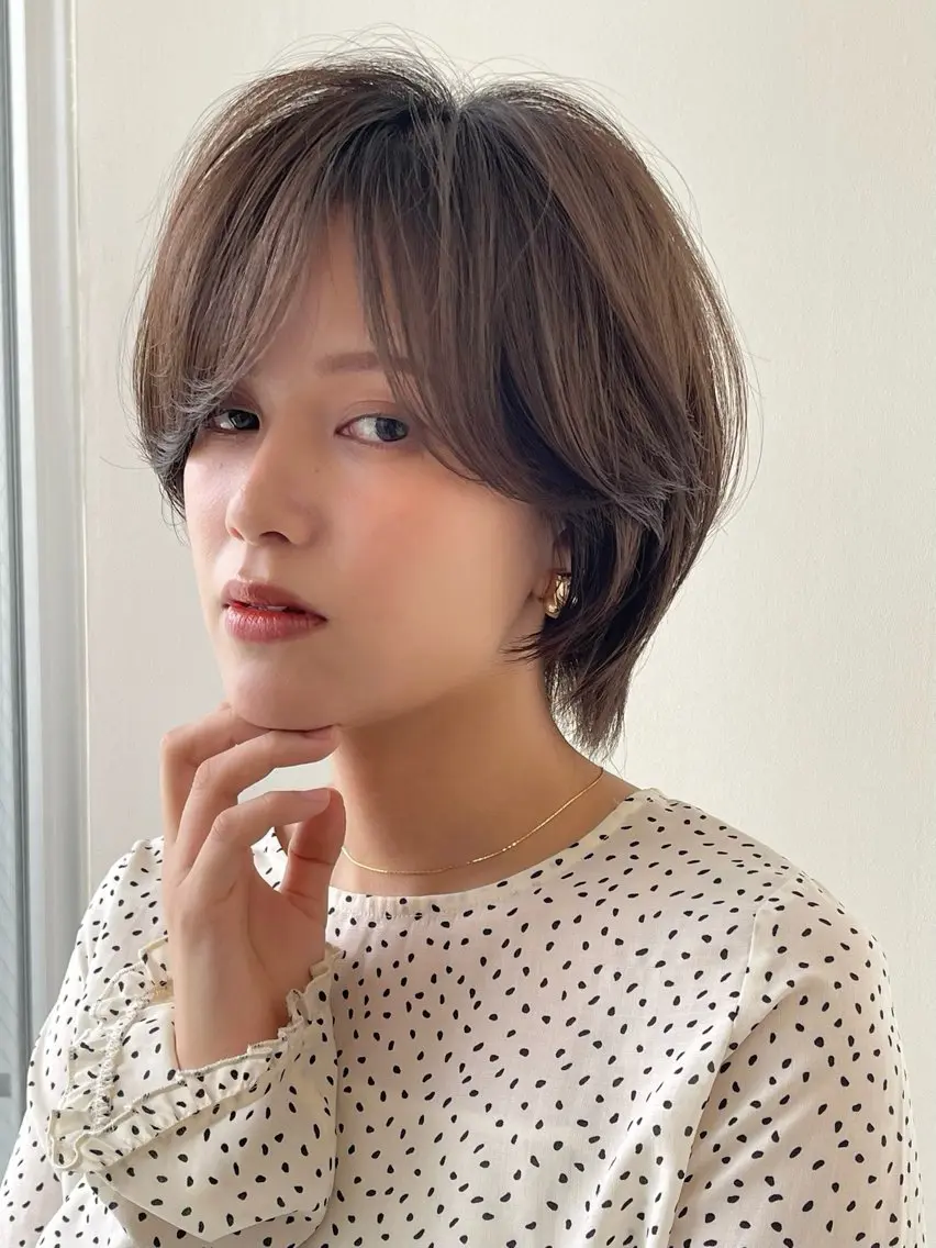 ショート 丸みショート イエローカラー 韓国風ヘア ショートヘア カット ヘアカラー ショート・ボブ特化 mahoのその他イメージ
