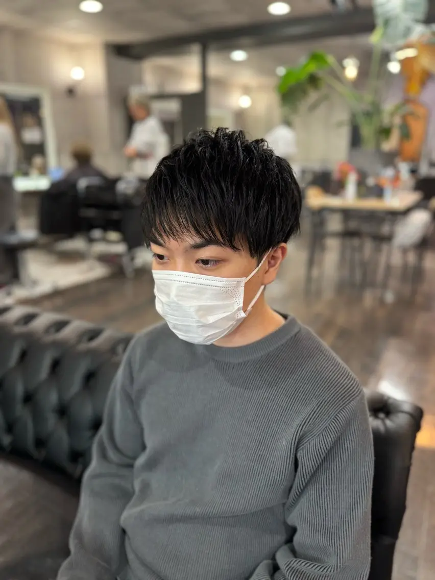ショート メンズ アップバング ショートヘア 杉山永 浦安×髪質改善のヘアスタイル