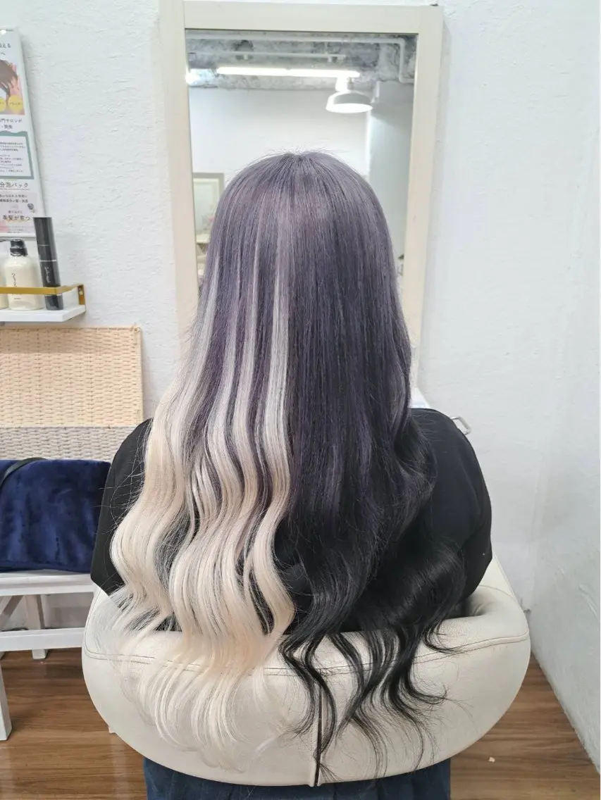 ロング カラー エクステ エクステ GLOSS 心斎橋 山上のヘアスタイル
