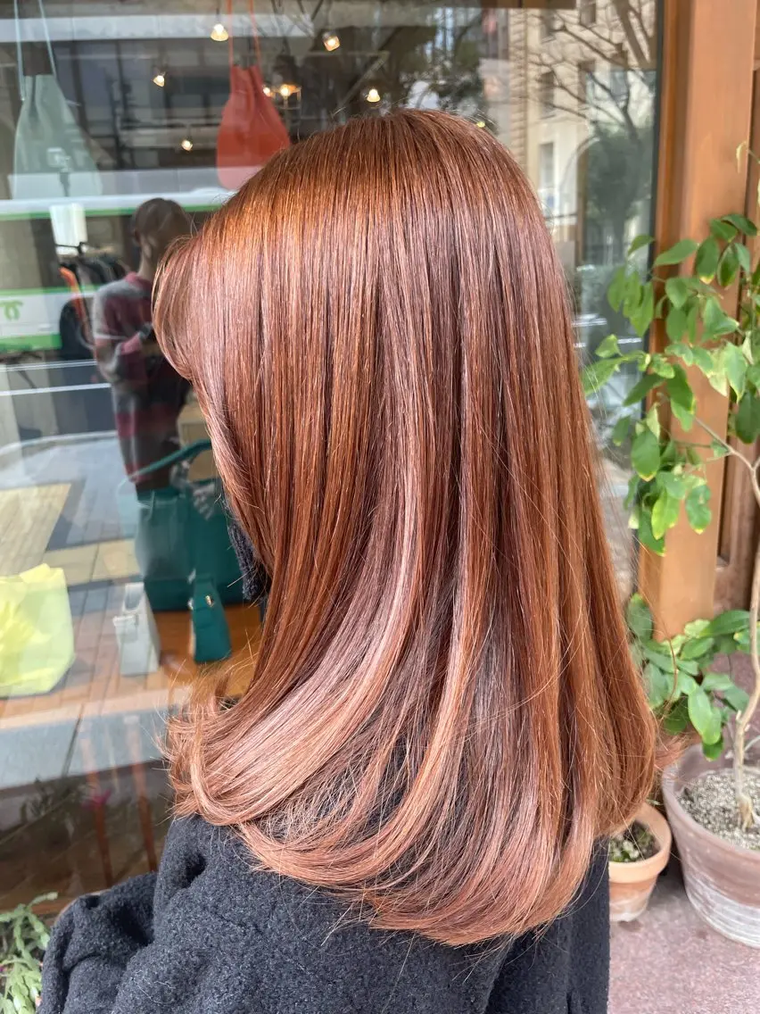 セミロング カラー ベージュカラー モカベージュ カット ヘアカラー トリートメント 山本 雅由のヘアスタイル