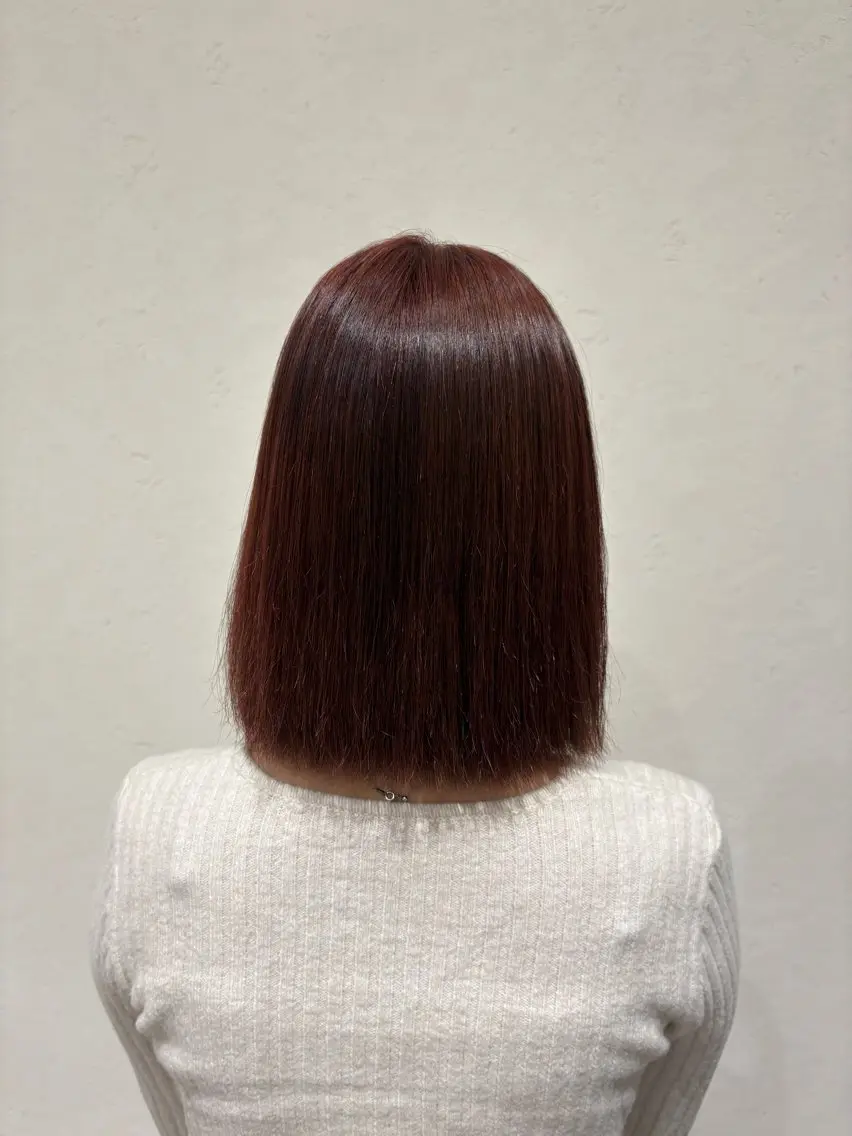 ミディアム カラー AKIHO 暖色カラーのヘアスタイル