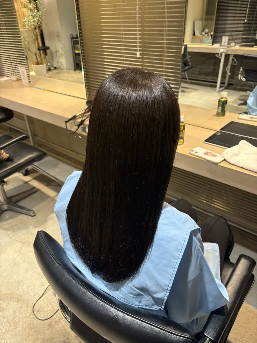 ロング カラー 透明感カラー オリーブカラー ヘアカラー SHEA /縮毛矯正 イソダハルカのヘアスタイル