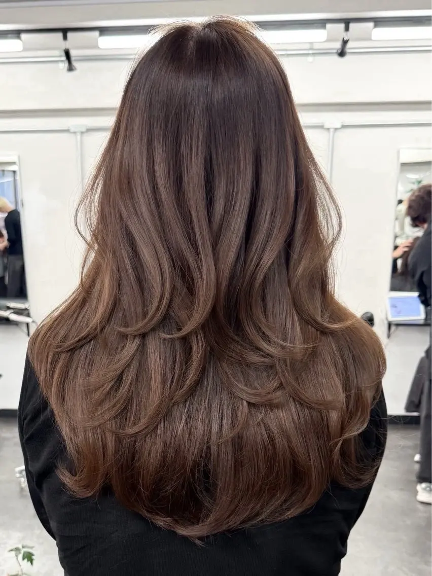 ロング カラー ヘアアレンジ ヘアカラー トリートメント 🫧透明感カラー/ Wカラー🫧namiのヘアスタイル
