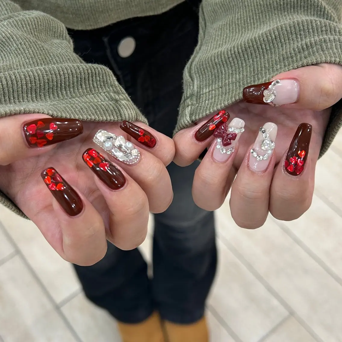 ネイル ボルドー ハンドネイル MIRUS町田店 ♡ maiのネイルデザイン