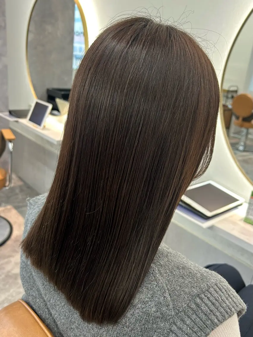 ロング カット 縮毛矯正 rame 福岡香椎店 /utacoのヘアスタイル