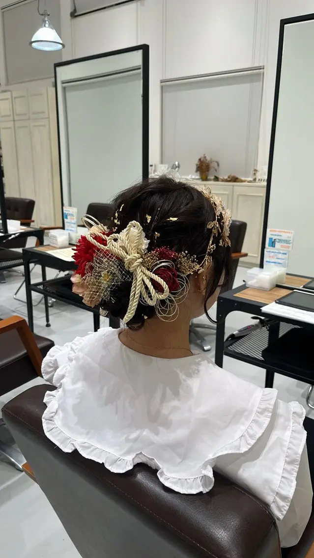 ヘアアレンジ ヘアセット つむぎ/ヘアメ🩰 艶髪/グレージュのヘアスタイル
