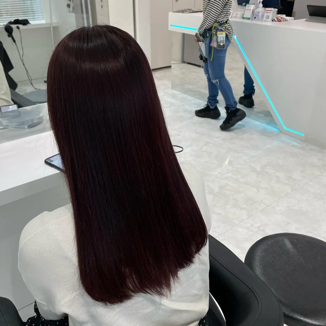 ミディアム ヘアカラー トリートメント ヘッドスパ ヘアセット 上品🤍韓国レイヤー /透明感🤍FUGAのヘアスタイル