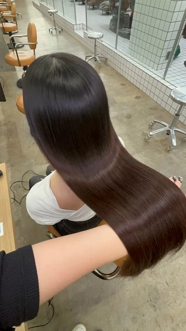 ロング カラー 縮毛矯正 トリートメント ダメージレス艶髪 🦋MISAKI🦋のヘアスタイル