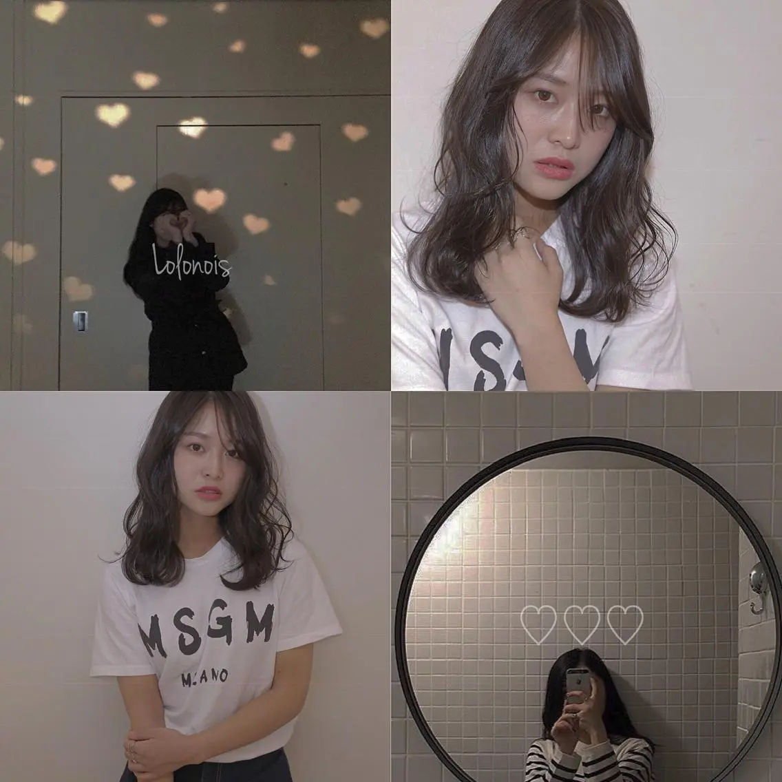 セミロング カラー ハイトーンカラー♡ yuのヘアスタイル