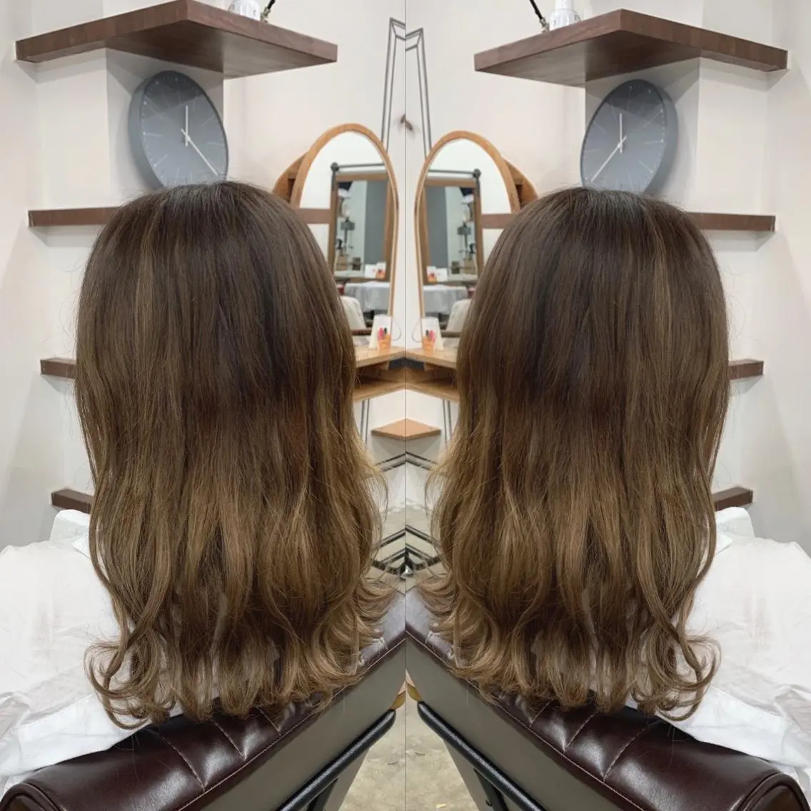 セミロング エクステ シール／編込エクステ ヘアーエクステ専門店のマツエク・マツパデザイン