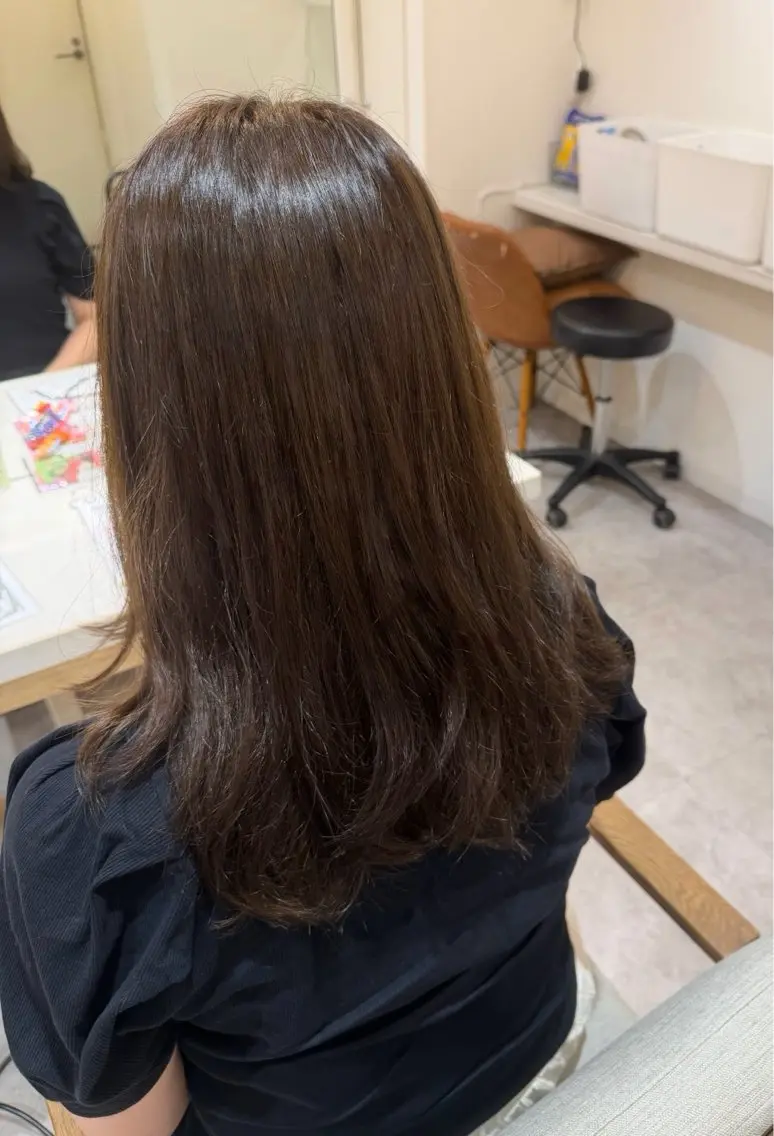 ミディアム カラー ヘアカラー トリートメント ヘアセット kana/ frames赤羽のヘアスタイル