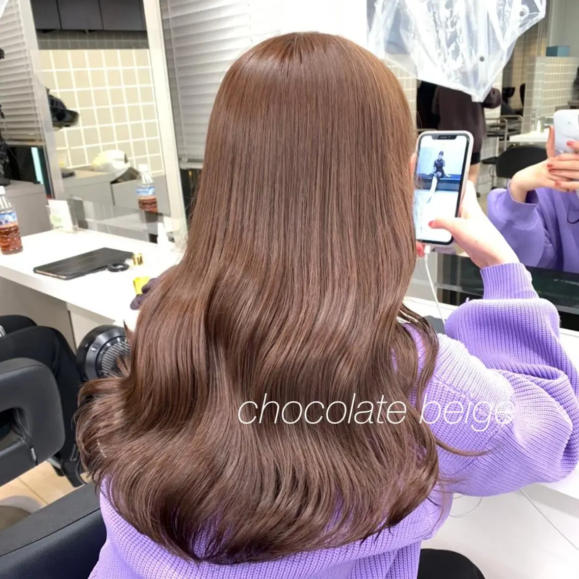 ロング 縮毛/ダブルカラー 🦋ベージュヘア🦋のヘアスタイル