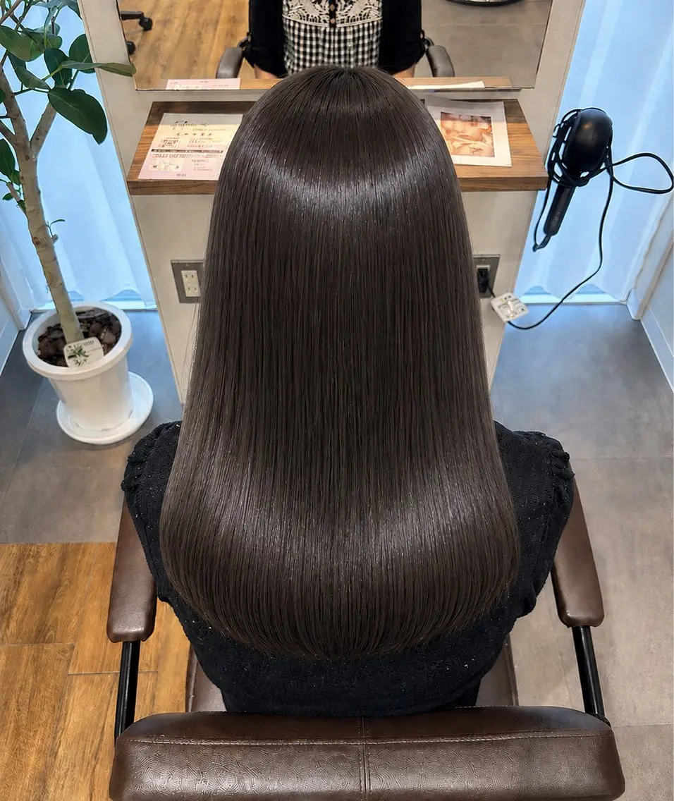 ロング カラー カット トリートメント 透明感Color🩶 髪質改善 ユウナ🦋のヘアスタイル