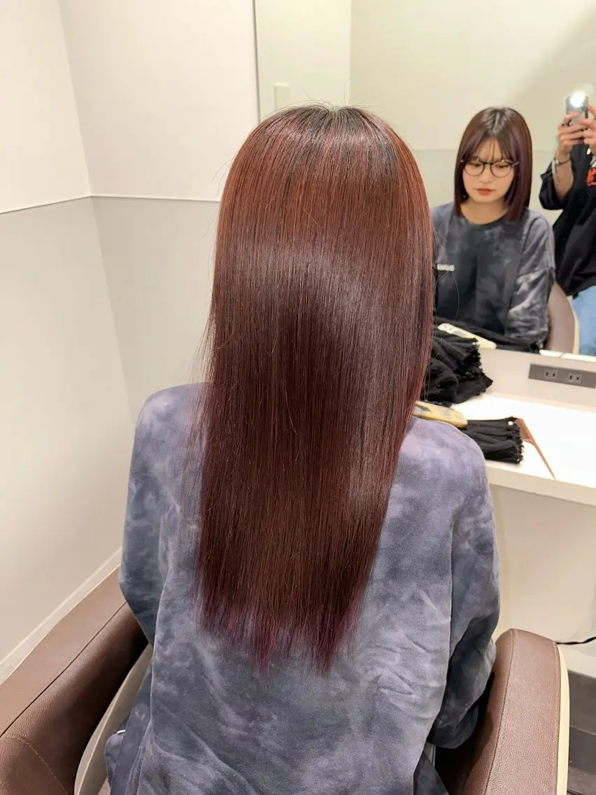 セミロング カラー 美髪特化✨ 伊織✨縮毛矯正✨のヘアスタイル