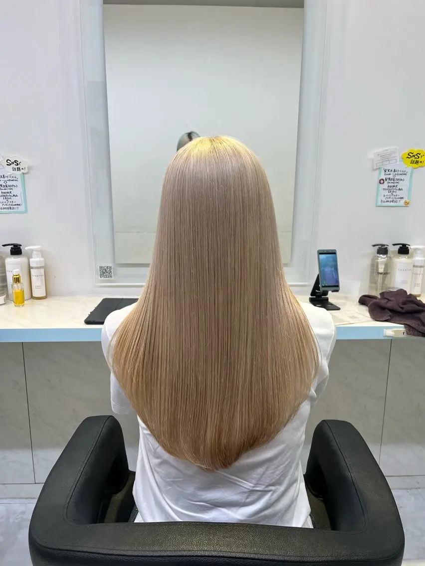 ロング カラー ヘアカラー トリートメント ブリーチカラー 🩵MIZUKIのヘアスタイル