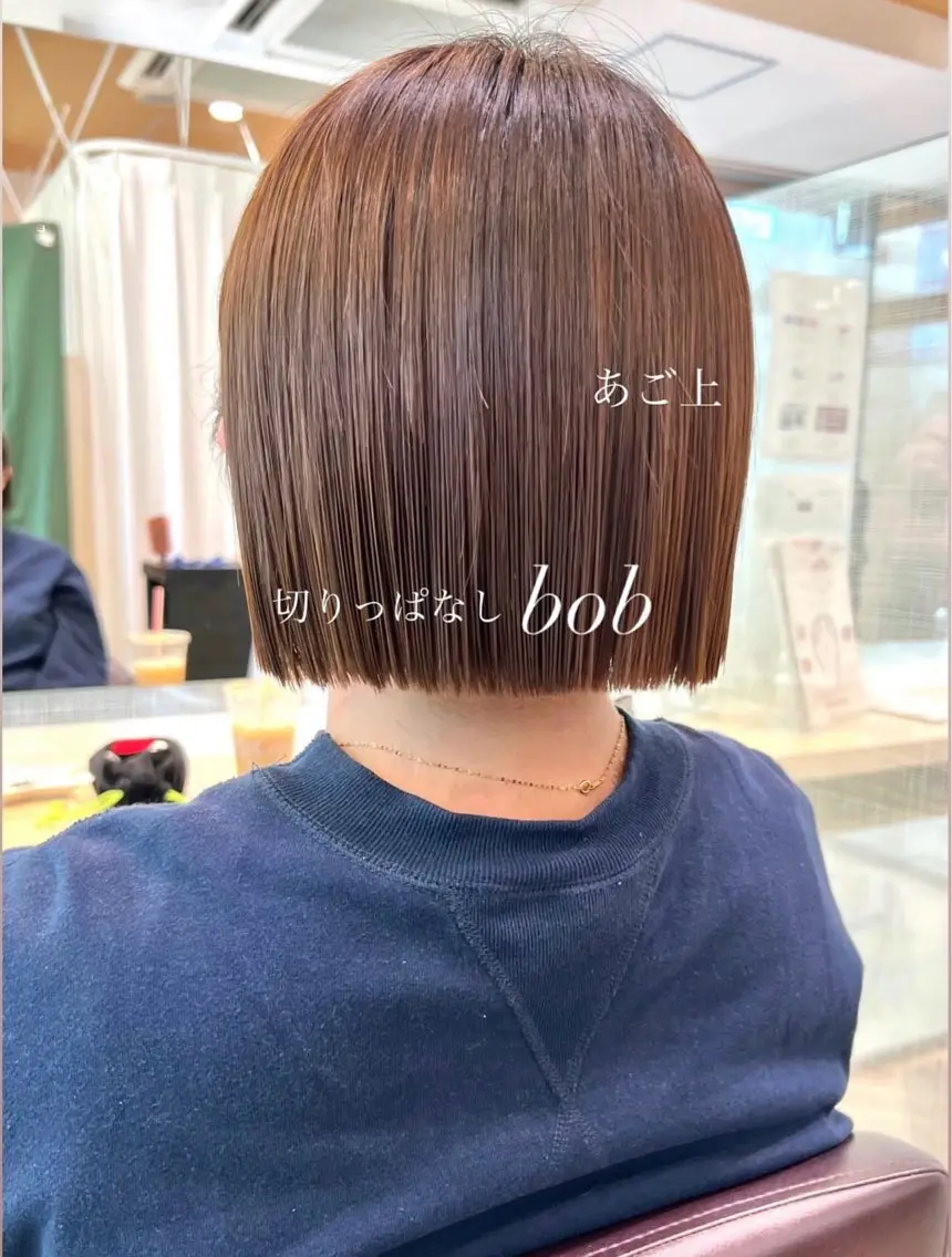ショート ボブ カット ヘアカラー 加納千華 /ボブ/ぱつっとボブのヘアスタイル