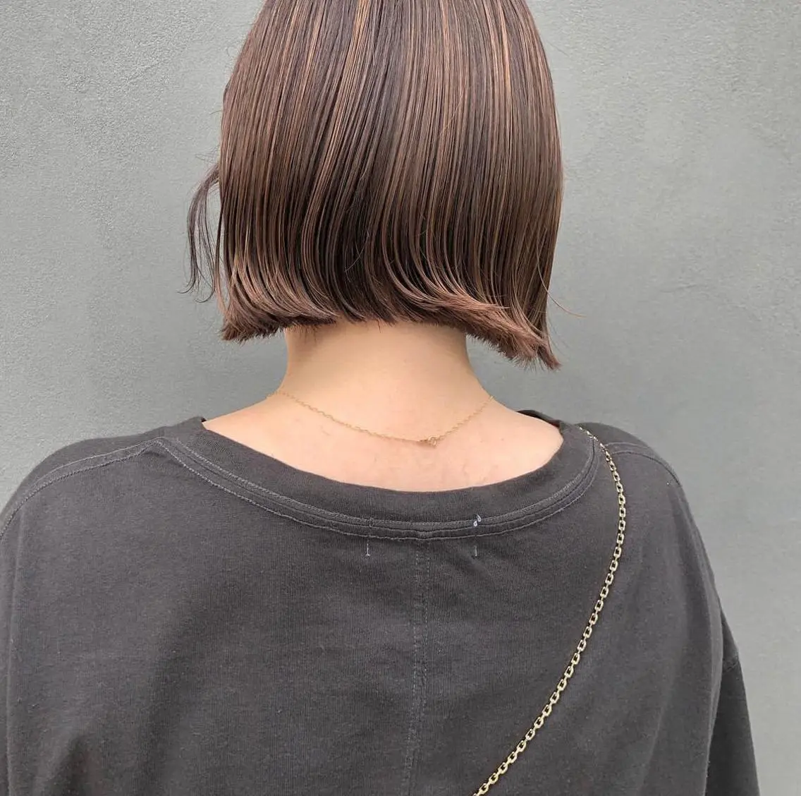 ショート ボブ♡柔らかいカラー 實松栞理のヘアスタイル