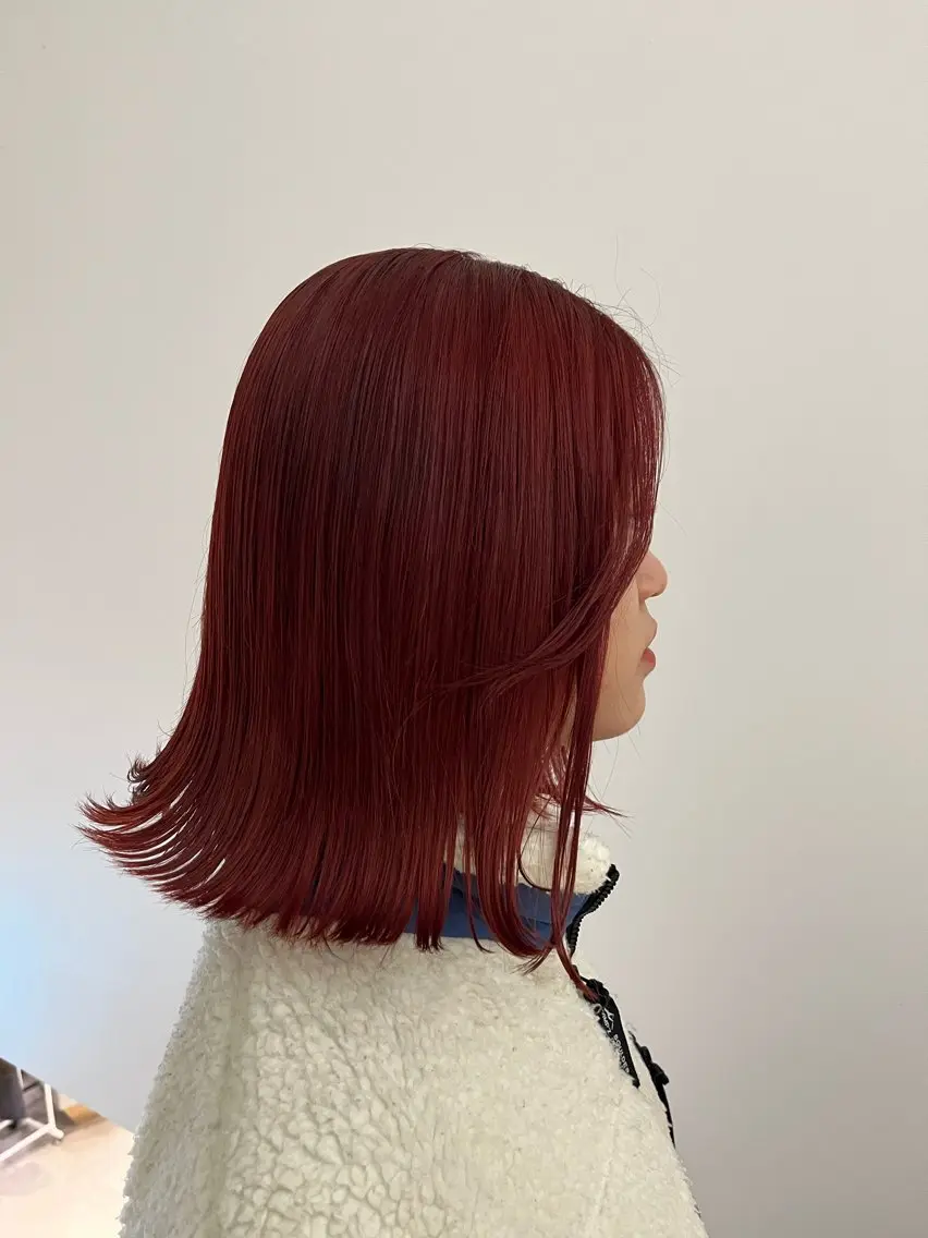 セミロング カラー ヘアカラー メンズパーマ/ メッシュ📍ﾕﾘのヘアスタイル
