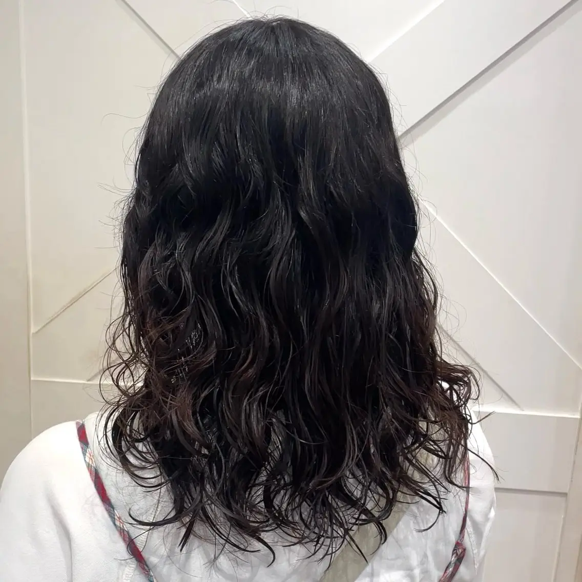 セミロング パーマ カット パーマ 横浜パーマ🌐ボブ✨ 暖色カラーもえかのヘアスタイル
