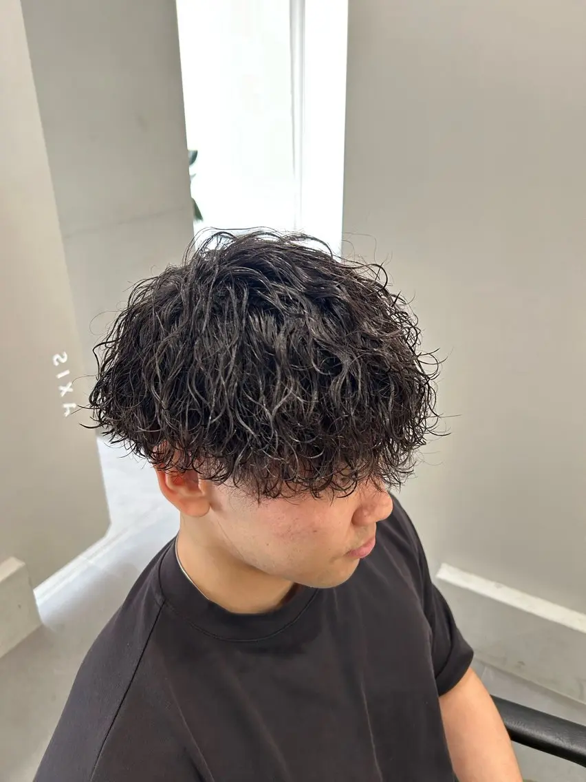 ミディアム パーマ メンズ カット パーマ ヘアセット 立川メンズパーマ職人 店長/小泉文人のヘアスタイル