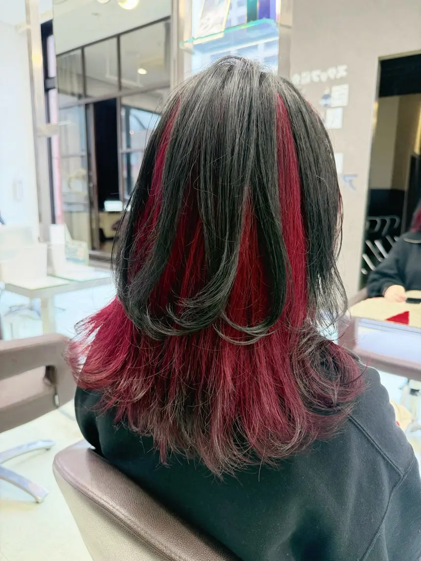ミディアム カット ヘアカラー wil西宮レイヤー 西村徹のヘアスタイル