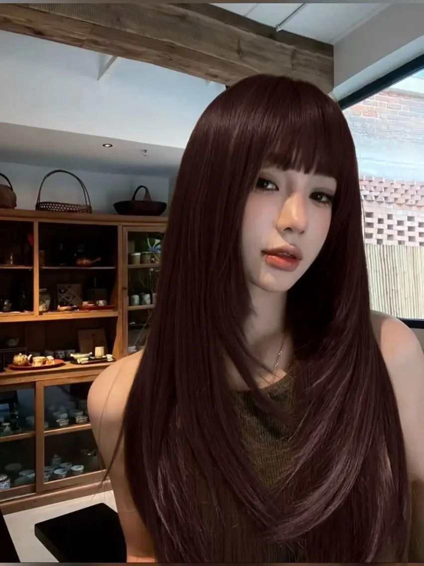 セミロング カラー ヘアアレンジ グレージュ ラベンダーカラー ラベンダーグレージュ ラベンダーグレー ヘアカラー トリートメント ヘッドスパ ヘアセット 💎韓国/ レイヤー カット/ 暖色🫧のヘアスタイル