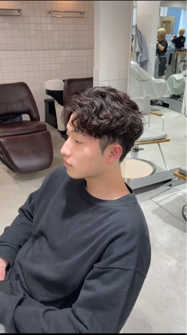 ショート パーマ メンズ カット パーマ 🌞メンズパーマ ONOE💈のヘアスタイル