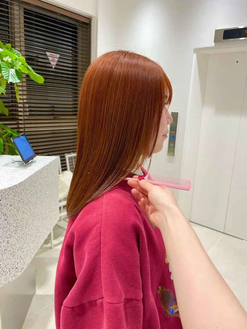 ミディアム ヘアカラー トリートメント minatsu 東京の技術を京都でのヘアスタイル